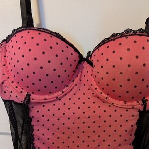 Rampage Pink and Black Polka Dot Dress. Never Worn.